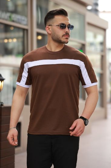 Erkek şerit Detaylı Kısa Kollu T-shirt resmi
